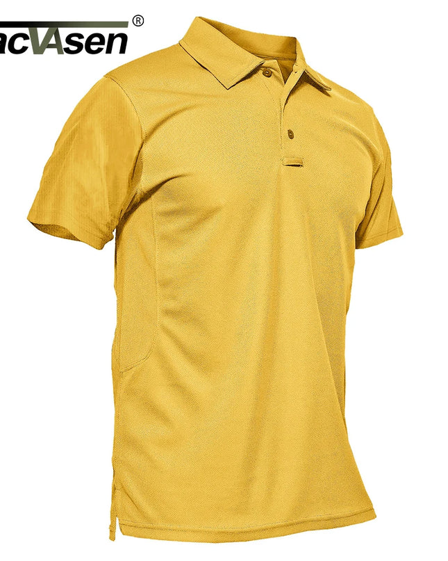 Vibrant Men's Short Sleeve Polo T-Shirt - Quick Dry Fashion Tee