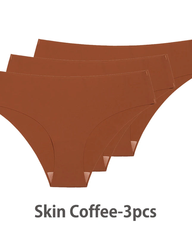 3-Pack Seamless Ice Silk T-Back Thongs for Women - Breathable Underwear