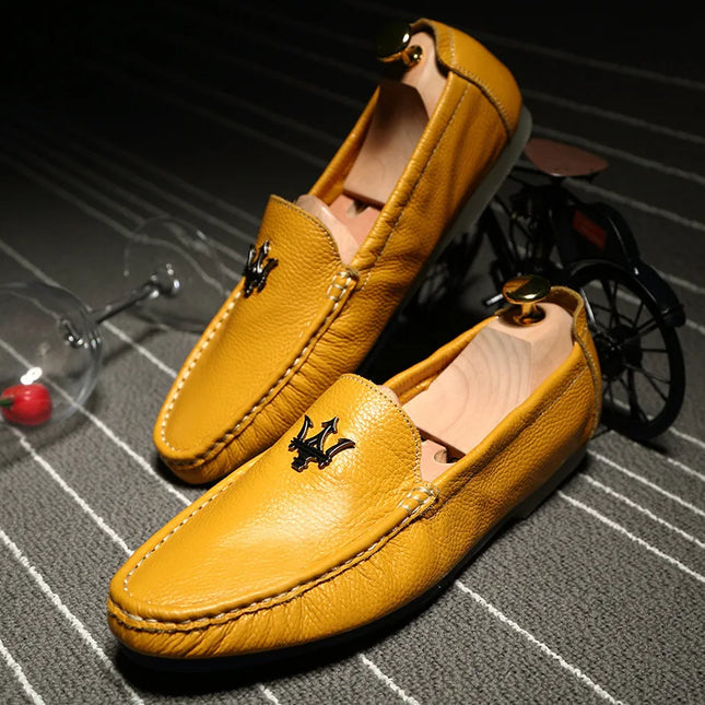 Men's Casual Slip-On Loafers in Genuine Leather