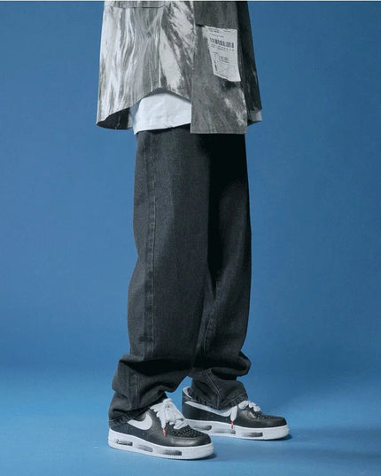 Men's Baggy Jeans - Trendy Korean Streetwear Denim Jeans