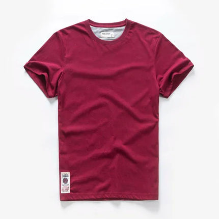 Men's Cotton Casual T-Shirt - Basic O-Neck Tee