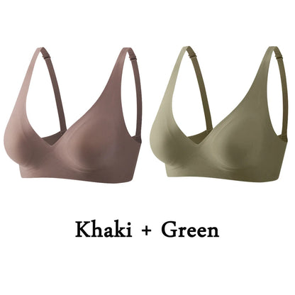 2-Pack Women’s Plus Size Seamless Wireless Bra