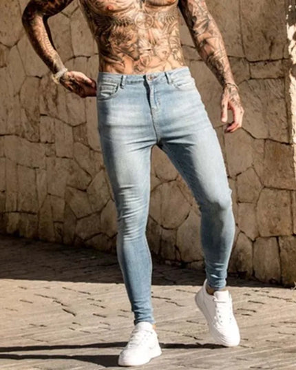 Men's Classic Soft Stretch Denim Pencil Jeans