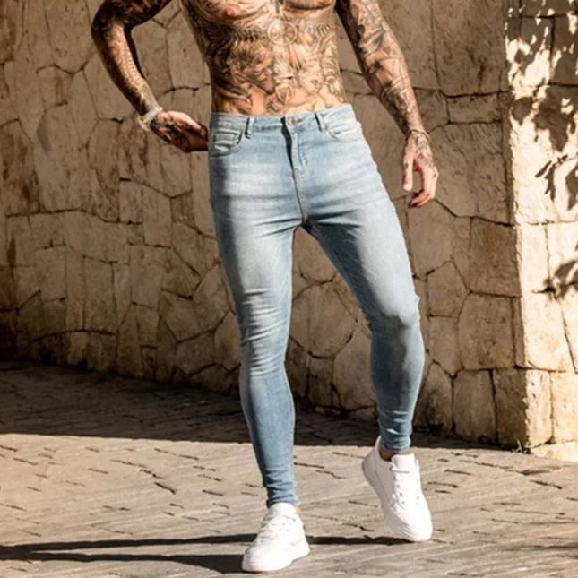 Men's Classic Soft Stretch Denim Pencil Jeans