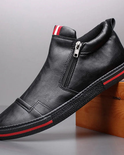Men's High Top Sneakers with Zipper Closure - Stylish Men's Casual Athletic Shoes