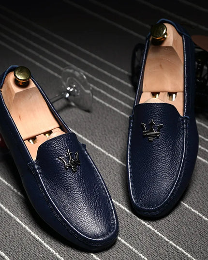 Men's Casual Slip-On Loafers in Genuine Leather