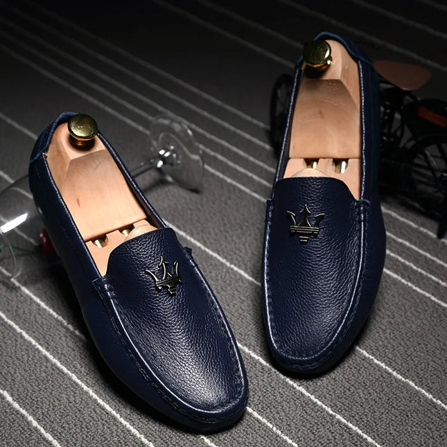 Men's Casual Slip-On Loafers in Genuine Leather