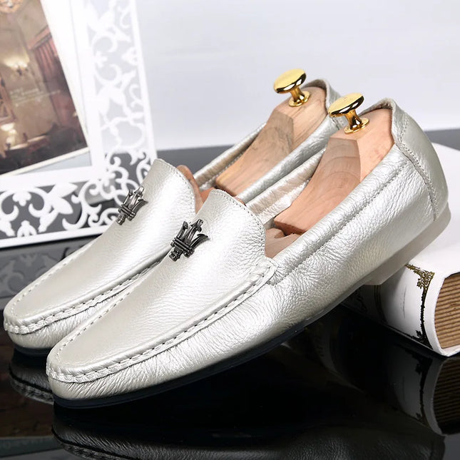 Men's Casual Slip-On Loafers in Genuine Leather