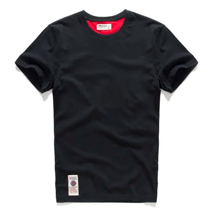 Men's Cotton Casual T-Shirt - Basic O-Neck Tee