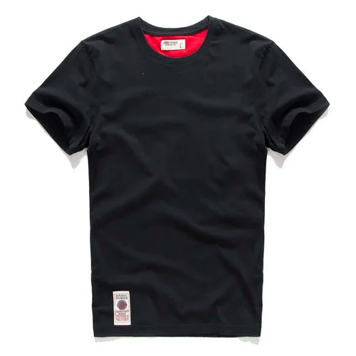 Men's Cotton Casual T-Shirt - Basic O-Neck Tee