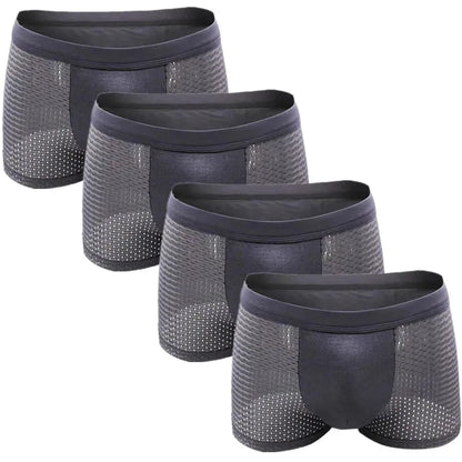 Men’s 4-Pack Mesh Transparent Boxer Shorts – Thin, Breathable, and Comfortable Underwear Set