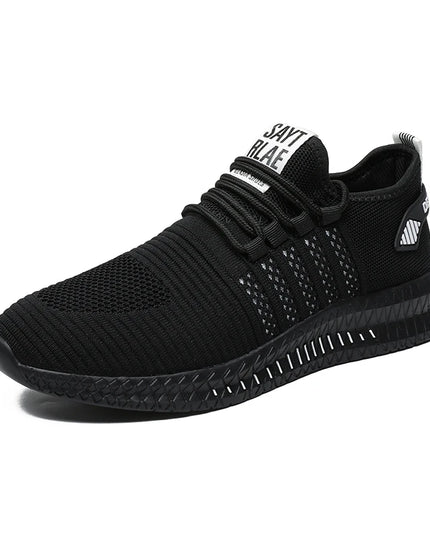 Men’s Breathable Mesh Casual Sneakers – Lightweight Lace-up Athletic Shoes