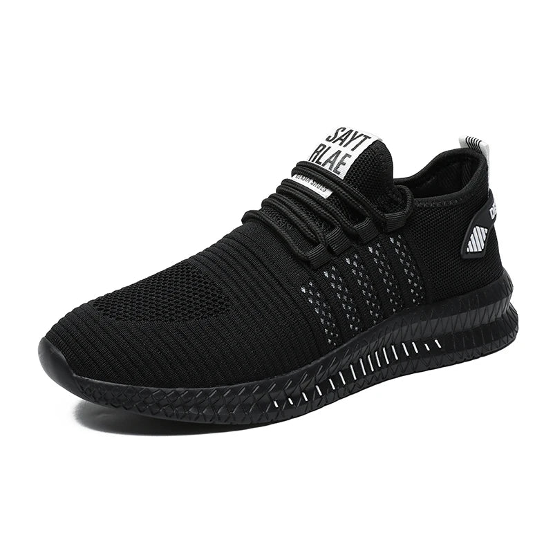 Men’s Breathable Mesh Casual Sneakers – Lightweight Lace-up Athletic Shoes