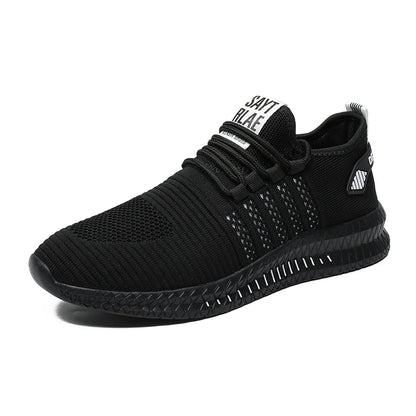 Men’s Breathable Mesh Casual Sneakers – Lightweight Lace-up Athletic Shoes
