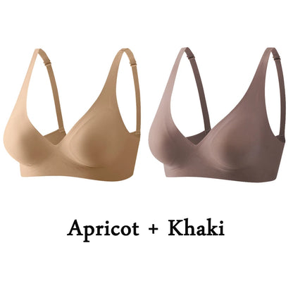 2-Pack Women’s Plus Size Seamless Wireless Bra