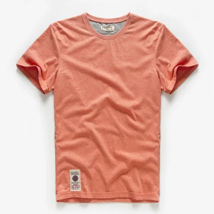 Men's Cotton Casual T-Shirt - Basic O-Neck Tee