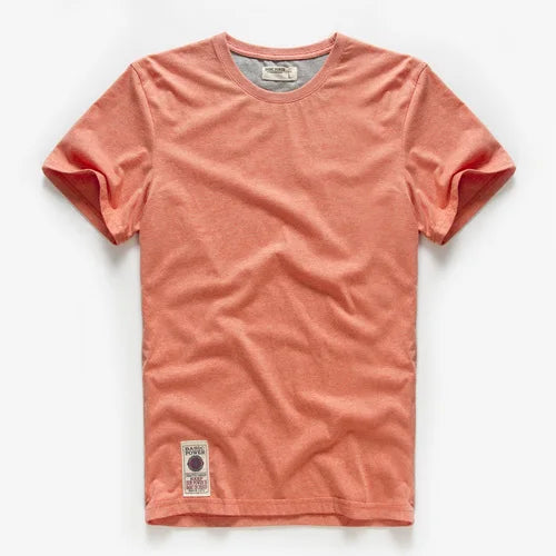 Men's Cotton Casual T-Shirt - Basic O-Neck Tee