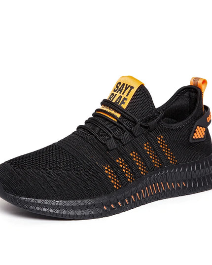 Men’s Breathable Mesh Casual Sneakers – Lightweight Lace-up Athletic Shoes