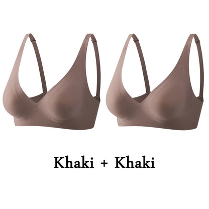 2-Pack Women’s Plus Size Seamless Wireless Bra