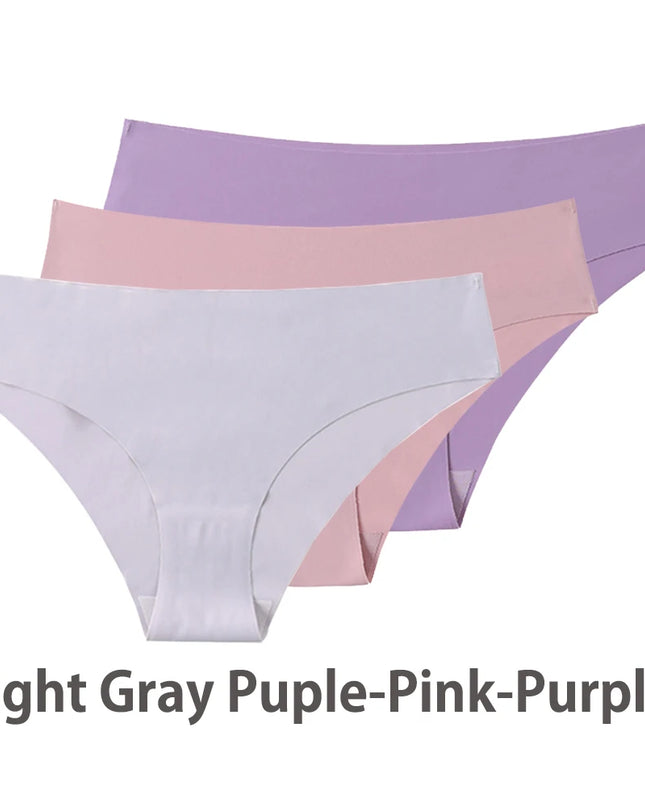 3-Pack Seamless Ice Silk T-Back Thongs for Women - Breathable Underwear