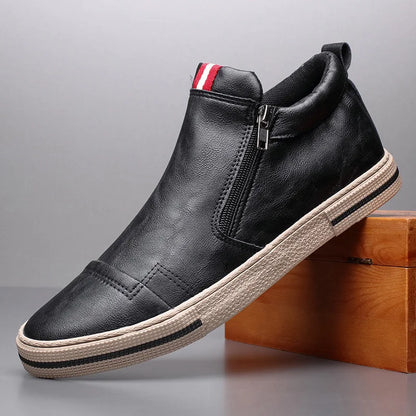 Men's High Top Sneakers with Zipper Closure - Stylish Men's Casual Athletic Shoes