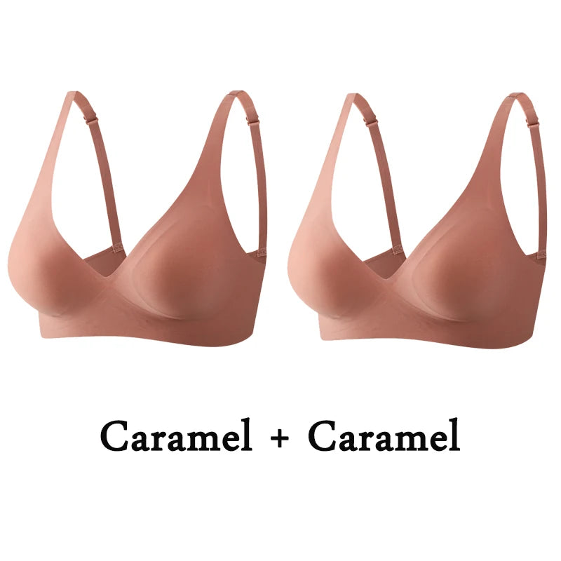2-Pack Women’s Plus Size Seamless Wireless Bra