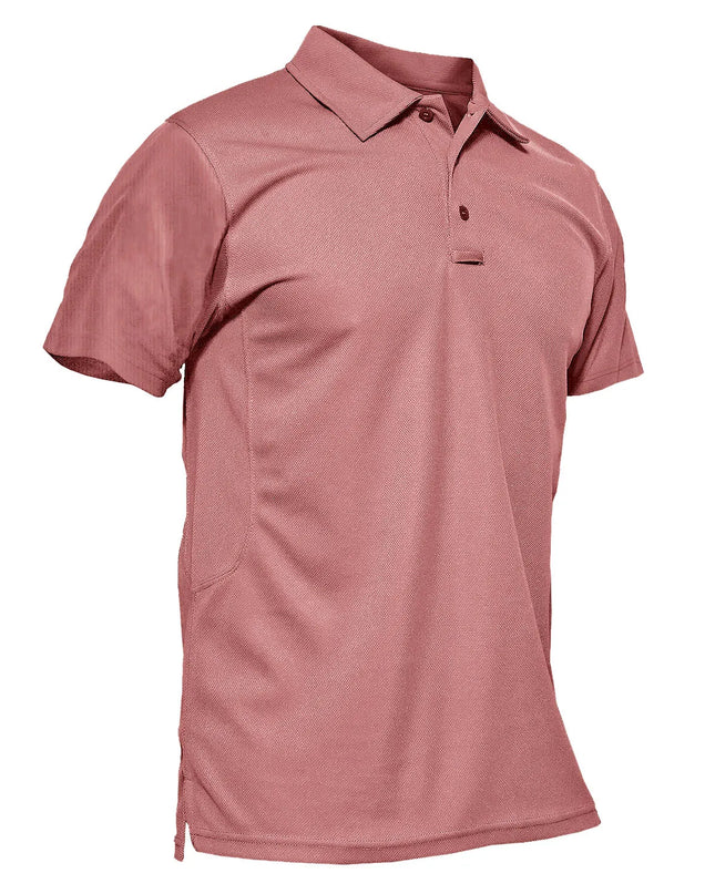 Vibrant Men's Short Sleeve Polo T-Shirt - Quick Dry Fashion Tee