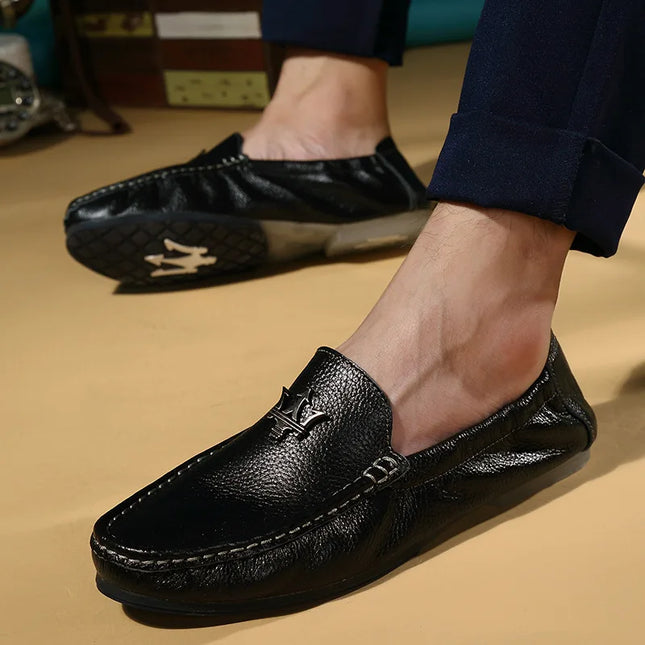 Men's Casual Slip-On Loafers in Genuine Leather