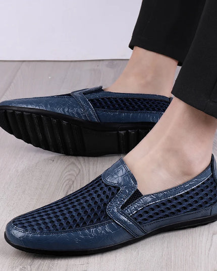 Men's Breathable Mesh Loafers – Lightweight, Non-Slip Outdoor Walking Shoes