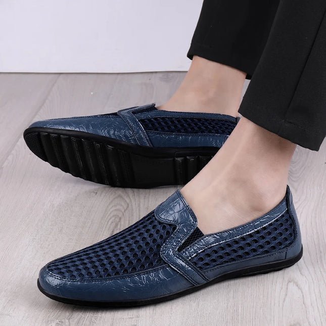Men's Breathable Mesh Loafers – Lightweight, Non-Slip Outdoor Walking Shoes
