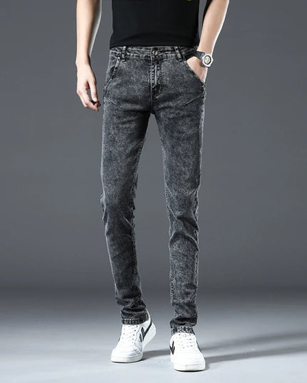 Men's Skinny Jeans Retro Washed Slim Fit - Classic Style