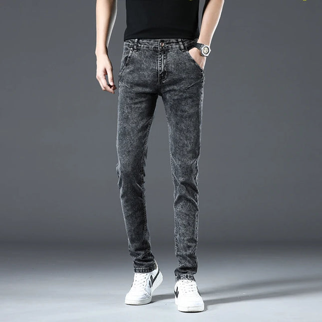 Men's Skinny Jeans Retro Washed Slim Fit - Classic Style