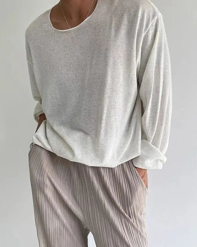 Men's Lightweight Casual Long-Sleeve Sweater
