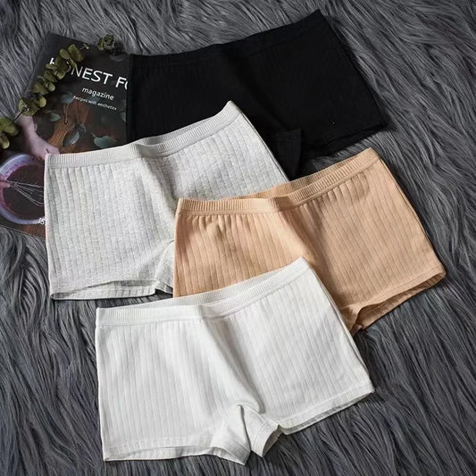 Women's Cotton Seamless Boxer Briefs - Comfortable Breathable Underwear for Women