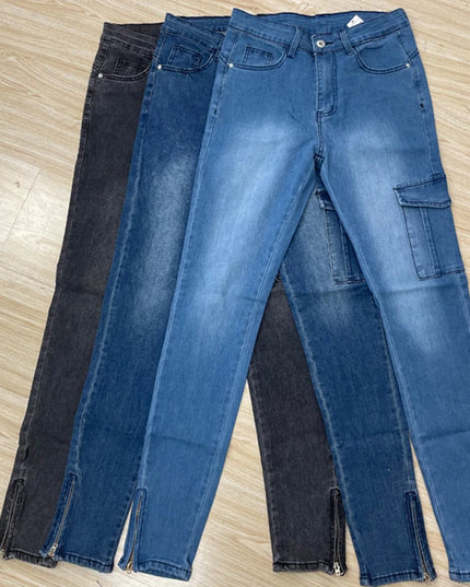 Women’s Distressed High-Waisted Slim Fit Denim Jeans
