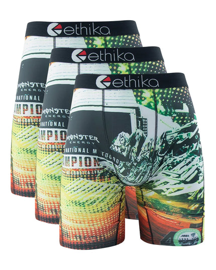 ETHIKA Men's 3-Pack Breathable Mesh Crotch Boxer Briefs