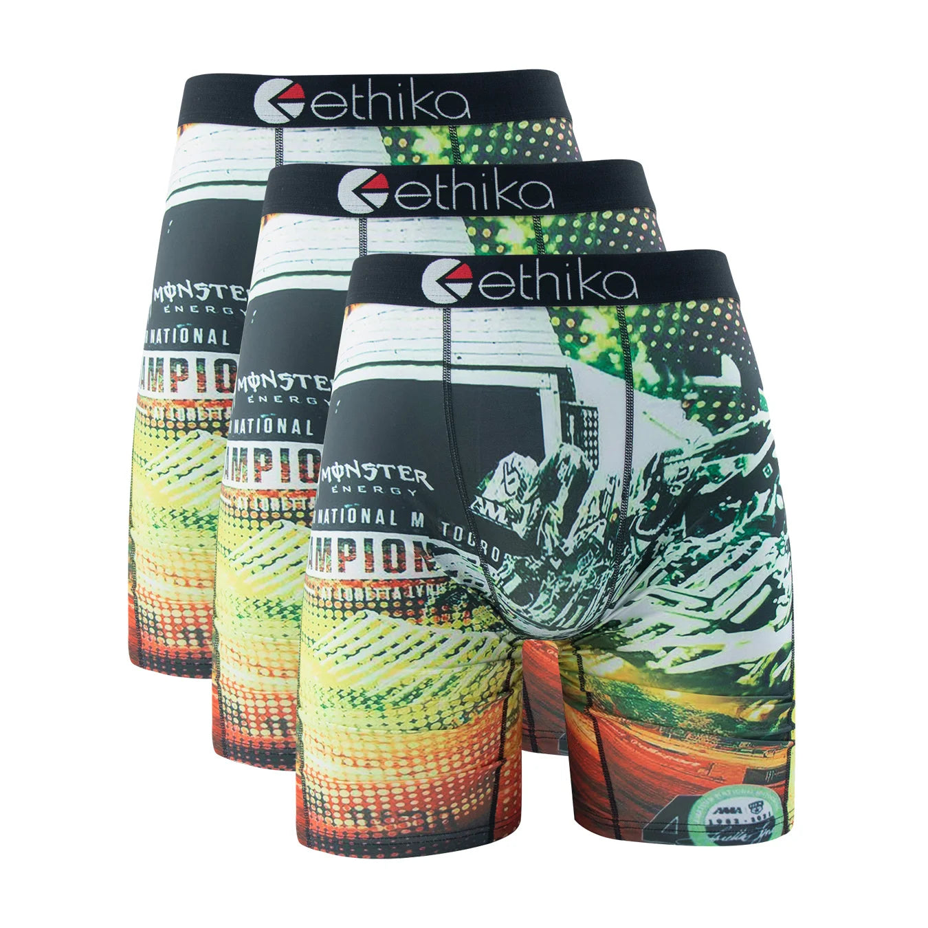 ETHIKA Men's 3-Pack Breathable Mesh Crotch Boxer Briefs