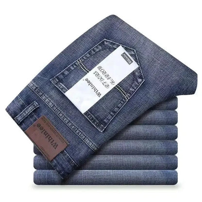 Men's Classic Straight Fit Stretch Denim Jeans - Regular Length