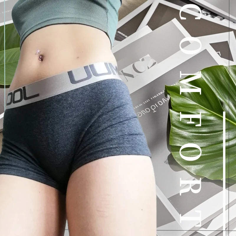 3-Pack Women's Cotton Boxer Briefs – Comfortable Breathable Cotton Underwear for Women