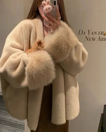 Women's Faux Mink Fur Coat – Thick, Loose Fit, Warm & Stylish Outerwear