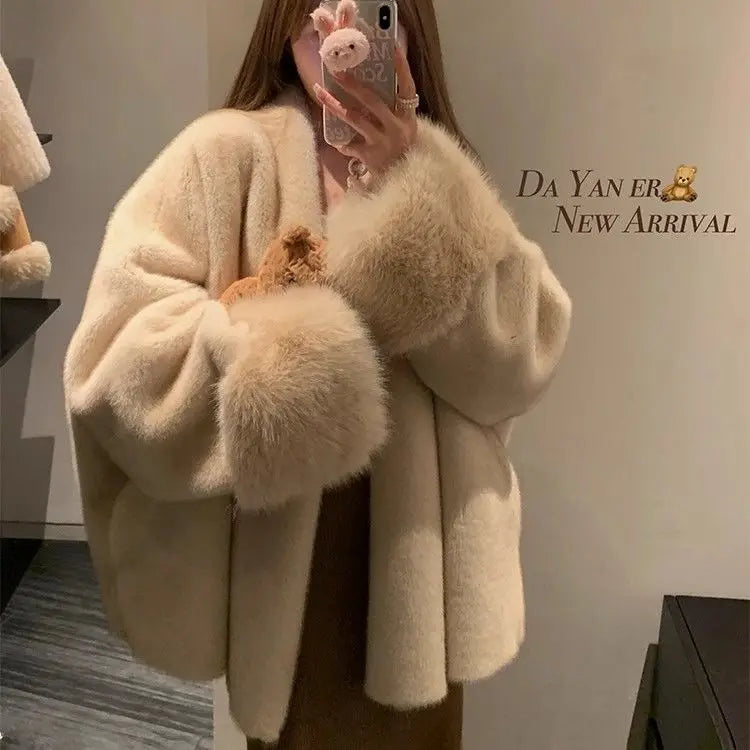 Women's Faux Mink Fur Coat – Thick, Loose Fit, Warm & Stylish Outerwear