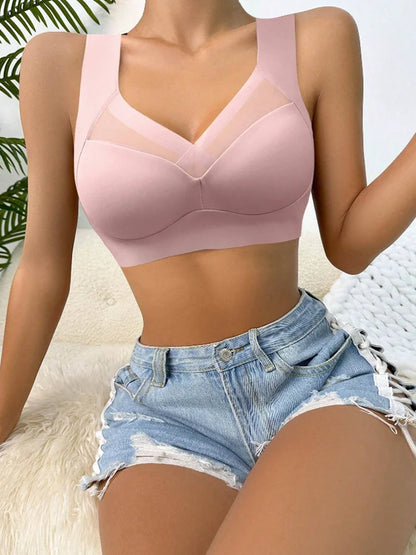 3-Piece Women's Seamless Lace Sports Bras