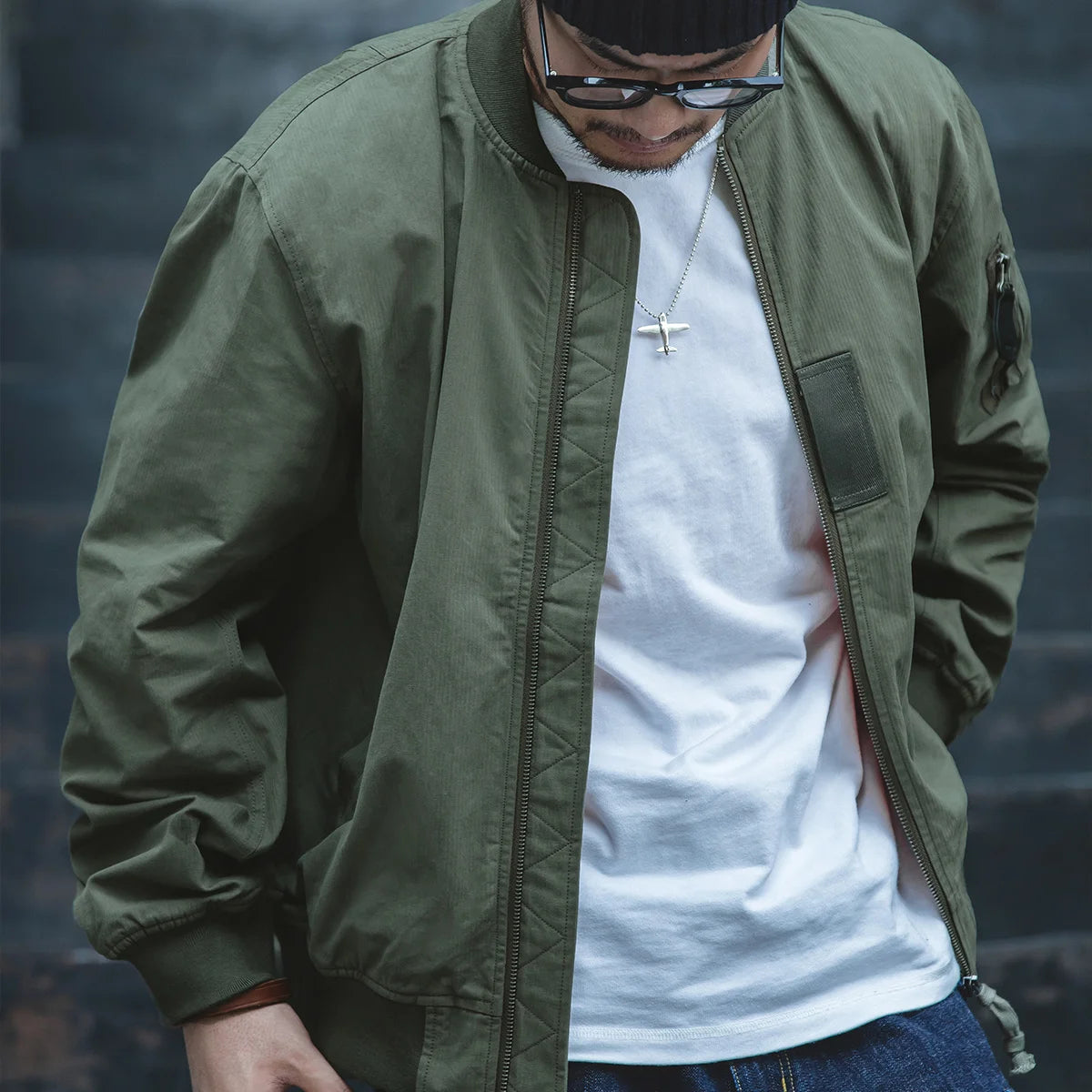 Men's Bomber Zipper Jacket -  Stylish Men's Casual Style Outwear