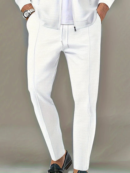 Men's Lightweight Mid-Rise Casual Fabric Long Pants