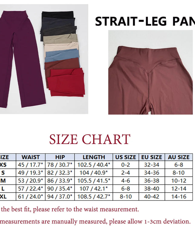 Women’s Flared Pants, Straight-Leg, Loose Fit