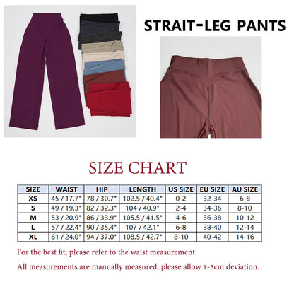 Women’s Flared Pants, Straight-Leg, Loose Fit