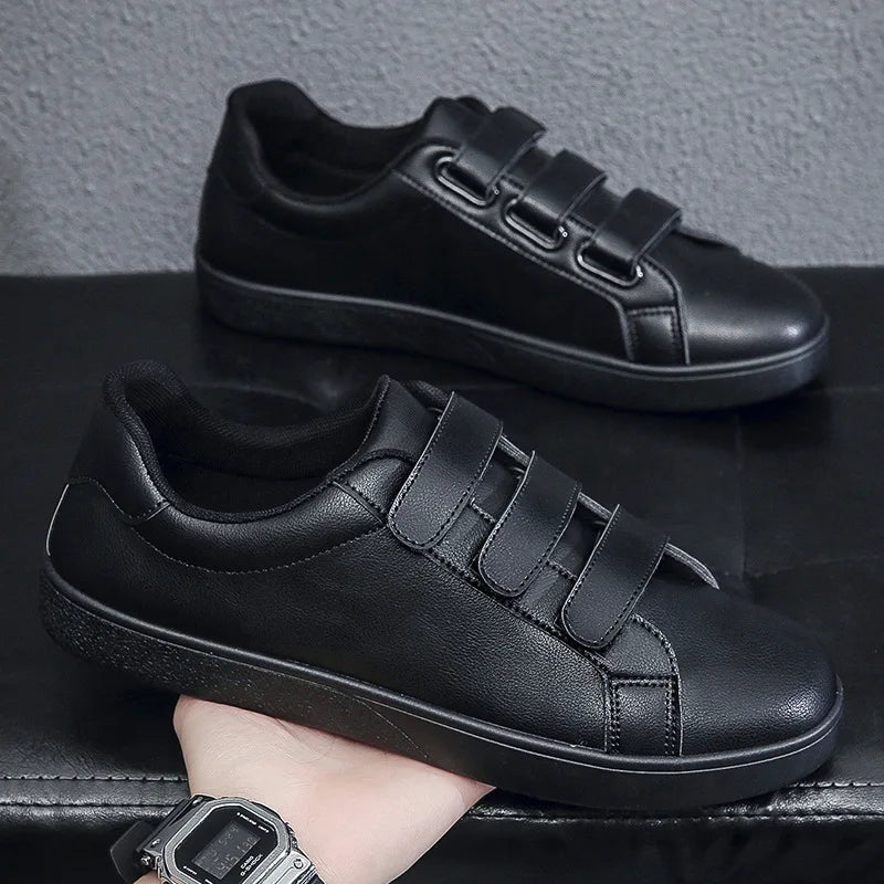 Men's Faux Leather Slip-On Sneakers