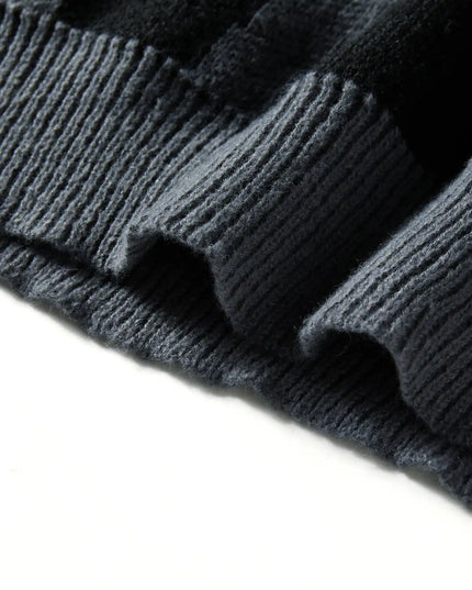 Men's Knitted Jacquard Pattern Pullover Sweater - Stylish & Comfortable Knitwear