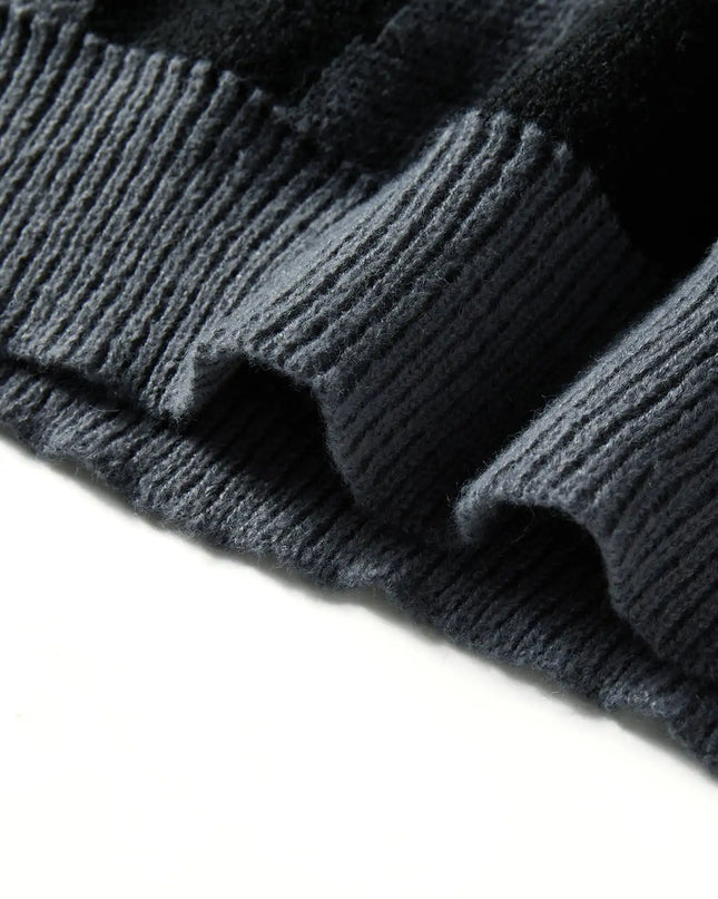 Men's Knitted Jacquard Pattern Pullover Sweater - Stylish & Comfortable Knitwear