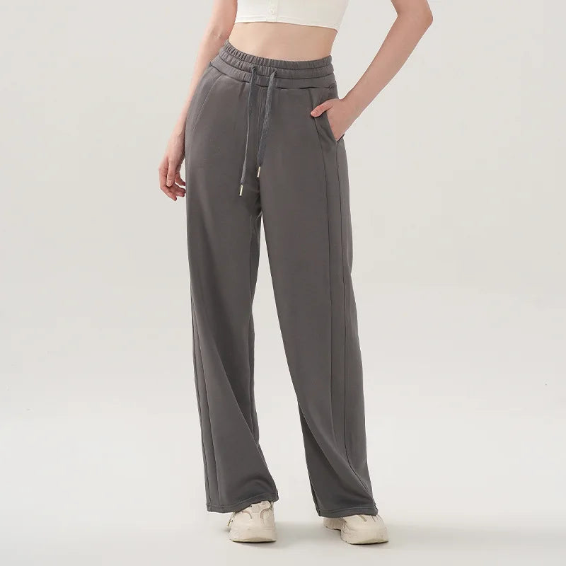 Women's Loose Fit Wide Leg Sweatpants with Drawstring